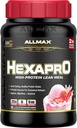ALLMAX HEXAPRO, Jagoda - 2 lb - 25 Gram beljakovin na strežbo - 8-urna release - nič sladkorja - 21 Servisi