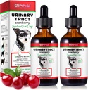 Zdravljenje pasjih UTI - sečilni trakt Infekcijske zdravljenja, Ledvice+Bladder podpora dodatek, Naravni brusnični ekstrakt za pse, Podpira urinarno in prebavnega zdravja (2 Fl Oz (Pack of 2))