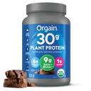 Orgain Organic 30g Vegan Protein Powder, Čokolada 9g EAAs + BCAA, Rastlinski proteini, 6g Prebiotik + Fiber, 1g sladkor, Predworkout, Mišična podpora + regeneracija - 2.01lb (Packaging May Vary)