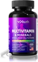 Multivitamin za ženske in moške, služenje 13 Esencialnih vitaminov, 9 Minerali, Ashwagandha in Choline, pomoč za povečanje imunitete, ohranjanje vitalnosti in izboljšanje zdravja kože, 120 kapsul