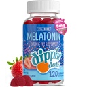 Dippin Dots - Melatonin Gumies za otroke in odrasle (60 dni dobave) Jagoda Sunset Creme Flavor 