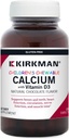 Otroški žvečljivi kalcij z vitaminom D3, naravna čokolada, 120 tablet, Kirkman Labs