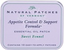 Naravni obliži Vermont Appetite Supressive Essential Oil Body Patches, Sweet Fennel, 10-Count Tin