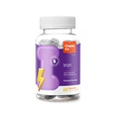 Zahlerjevo poglavje Šest železnih gumijev, železov dodatek z vitaminom C za odrasle, Košir, 60 aromatiziranih gumijev (10MG)