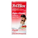Dojenčki' Tylenol Liquid Pain Relief and Fever Medicine, peroralna suspenzija, Dye-free acetatfen za boleče grlo, Glavobol & Zob, Fever Reducer za otroke; Cherry Flavor, 2 fl. oz.; Pakiranje po 1