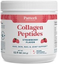 Vzorec Wellness Kolagen Peptides Powder (tip I & III) - Lasje, nohti, kožna in skupna podpora - Grass Fed & Pasture - hidroliziran, ne-GMO, Dairy Free, & Keto-prijazni - Jagoda (13 Oz)