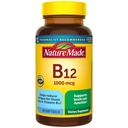 Narava Made Vitamin B12 1000 mcg, Prehranska dopolnila za energijo Presnovna podpora, 90 Softgels, 90 dnevna dobava