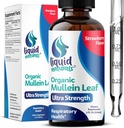 Mullein kapljice za pljuča, 2 Fl. Oz, Mullein Leaf Extract za pljuča Jagodna aroma, Mullien Lung Detox in čiščenje, Mullen Tinkture Podpora za zdravo dihanje