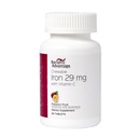 Bariatric Advantage Žvečljivo železo 29 mg - za bolnike z bariatrično kirurgijo - železo z vitaminom C - brez okusa železa - železov fumarat & karbonil železov dodatek - pasijonski sadež - 90 Count