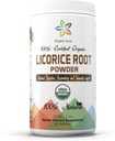 Organic Aura Licorice Root Powder 16Oz -1Lb. Naravne prebavne in imunske podpore. Izboljša splošno zdravje. 100% naravna in surova Superfood dodatek. Ni GSO. Brez glutena.