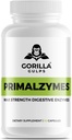 Gorila Gulps - Primalzymes - največja jakost Prebavne encime, 60 Veggie kapsule