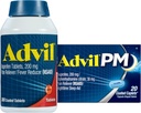 Advil Pain Reliever in Fever Reducer, Ibuprofen 200mg za lajšanje bolečine - 300 Count, Advil PM Pain Reliever in nočno spanje Aid, Ibuprofen za lajšanje bolečine in difenhidramin Citrat - 20 Count