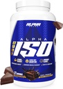 Alpha Supps ISO, Low Carb 100% sirotkin izolat v prahu, 25 gramov na strežbo, pomaga podpirati mišično rast, nizek sladkor in gluten brezplačno (čokoladna torta, 2 lb)