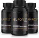 (3 pakiranja) NeuroTest kapsule - NeuroTest dietary dodatek za moške, NeuroTest dnevna formula za splošno Wellness in Vrh uspešnosti, Napredne tablete Formule, Neuro Test pregledi (180 kapsule)