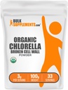 BulkSupplements.com Organski klorid v prahu - zdrobljena celična stena, zelena superživila v prahu, dodatek klorola - Gluten prost, 3g na serviranje, 100g (3.5 oz) (paket po 1)