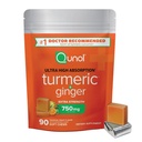 Qunol Turmeric in Ginger Soft Chews, 750mg Turmeric dodatek, Ultra visoka absorpcija za podporo skupno zdravje, 90 Število