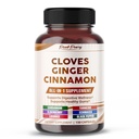 Ultra Cloves z Ginger & Cinnamon - All-in-1 dodatek za digestivno in ustno zdravstveno podporo - Izdelano v ZDA - 150 kapsul