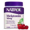 Natrol 10 mg Melatonin Gumies, podpora za spanje za odrasle, Melatonin dopolnila za spanje, 90 Jagode z okusom jagode, 45 dnevna oskrba