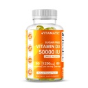 Vitamatski vitamin brez sladkorja D3 50.000 i.e. tedenski dodatek – 60 na pektinu temelječih žvečilnih gumijev visokopotezni vitamin D za kosti, zobe in imunosupresivno podporo