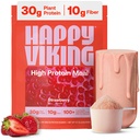Happy Viking Strawberry Protein + Superfoods Powder, ki ga je ustvaril Venus Williams, 20G Protein, Low Carb, Keto, Vegan, Gluten-free, Non-GMO, Superfoods, Popolna zamenjava obroka, 1 Canister (24 oz.)
