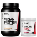 HRANILNA UČINKOVITOST BAZE BPN Vegansko arašidovo maslo Proteini piškotov + Močni rdeči jagodni strdek