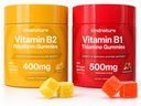vrsta B-vitamin Boost: B1 tiamin 500mg & B2 riboflavin 400mg Gummy Duo za otroke in odrasle