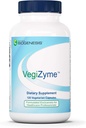 Nutra BioGenesis VegiZyme - Prebavne encime za ženske in moške, Prebavna in hranilna podpora, Vegetarian in Vegansko-prijateljski dodatek za prebavno zdravje in udobje - 120 kapsul