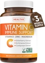 Vitamin C Imunska podpora dodatek - Imune Boost mešanica z bezgavki Vitamin C in cink za dnevno in sezonsko podporo - Magnezijev cink VIT C & D in zeliščni obrambni kompleks (3 mesecev dobave)