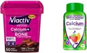 Viactiv Calcium Chews 60 Count & vitafusion Calcium Gummy Vitamini 100 Count - Kalcijevi dodatki za podporo kosti in zob