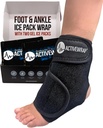 ActiveWrap Foot & Ankle Ledeni zavoj za pete, Arch, in Angle Neugodje, Otekanje, Toplost in Poškodbe okrevanje – ponovno uporaben vroče in hladno zavijanje z nastavljivimi kompresijskimi pasovi