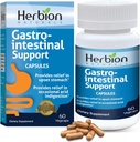 HERBION Naturals Gastro-intestinalna podpora Zeliščna mešanica za razburkano želodčno olajšanje, gastrointestinalno zdravje in delovanje, občasno prebavne motnje kisline, zdravo črevesno floro, 60 število, pakiranje po 1