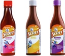 Emulsión de Scott 3 Pack Combo – Cod Jetrno olje (Traditional, Cherry, Tropical Fruit Flavors) - 180ml vsak