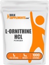 BulkSupplements.com L-Ornitin HCl prašek - Ornitin dodatek, Aminokisline dodatek - Gluten Free, 1g na serviranje, 1kg (2,2 lbs) (Pack of 1)