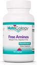 Nutriologija Free Aminos Supplement - Essential Amino Acids Complex, Lean Muscle Mass podpora, Vegetarijanske kapsule - 100 Število