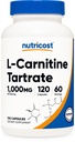 Nutricost L-karnitin tartrat 1000 mg, 120 kapsul - 500 mg na kapsulo (60 strežb)