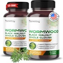 Wormwood Black Walnut All Cloves Ginger - Podpora Prebava Wellness, čiščenje jeter, Joints Health - 120-dnevna dobava - Izdelano v ZDA