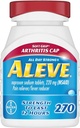 Aleve Soft Grip Arthritis Cap Tablete, hitro delovanje ves dan bolečine Relief za glavobole, bolečine v mišicah in znižanje zvišane telesne temperature, Naproxen natrijeve kapsule, 220 mg, 270 Število