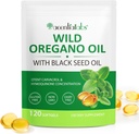 Oil of Oregano Softgels, 120 Count Oregano Oil dopolnilne kapsule, 2 v 1 6000mg Oil of Oregano s črnim oljem 200mg, Izvleček organskega olja Oregano, brez glutena