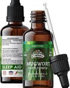 Mugwort Extract tekoče kapljice – Organic Relaxation, Podpora za spanje kapljice – Naravni Mugwort Tinkture - Made in USA - 2 Fl Oz