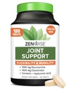 Zenwise Health Joint Support Supplement with Glucosamine Chondroitin MSM, Curcumin & Sulfate - Skupno zdravje za ženske in moške - Mobilnost in prilagodljiva podpora za koleno, kartilažo in kosti - 180 Count