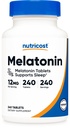 Nutricost Melatonin 12mg, 240 Tablete - 12mg na postrežbo, ne- GMO, Gluten prost