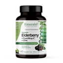 EMERALD LABS Elderberry Plus - Prebavna in Imunska podpora z evropskim izvlečkom borovnic, vitamin C kot PureWay-C & Albion kelirani cink - Vegan & Gluten-free - 60 zelenjavnih kapsul (30-dnevna zaloga)
