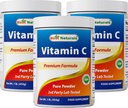 Best Naturals 100% Pure Vitamin C Powder Non-GMO 1 lb (454 Gram) Powder (imenovan tudi Askorbinska kislina) (1 LB (paket 3))