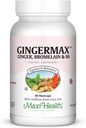 Maxi Health Gingermax - ingver - bromelain in vitamin B6 - Prebava zdravje - 60 kapsul - Košir