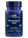 Life Extension Resveratrol Elite, Trans-resveratrol, zdravo staranje, kardiovaskularno zdravje, zdravje možganov, oksidativni stres, gluten-free, ne-GMO, vegetarijanec, 30 kapsul