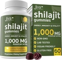 Jiva Botanicals Pure Shilajit iz Himalaje Gummies za moške in ženske - Shilajit Gummies 1000mg za zdravo staranje, imunski sistem in normalno energetsko podporo - Sugar-free, Vegan, 60 Število (Pack of 1)