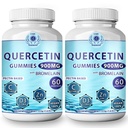 (2 paket) Quercetin Gummies - Quercetin z bromelain vitamin C + cink vitamin D3 – žvečljivi Quercetin 900mg dodatki - Quercetin za otroke in odrasle (2)