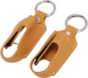 Generični Astma Inhaler imetnik, Inhaler Case Inhaler Nosilec Clasp zaprtje varnostni karabinec Clip 2pcs Prenosni PU Usnje Inhaler zaščitni imetnik (Turmer)
