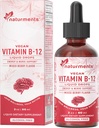 Naturments Vitamin B12 5000 mcg Organske tekoče kapljice: Energija in živec podpora- Veganski alkohol brez, ne-GMO, Sladkor brez 2 Fl Oz