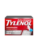 Tylenol Extra Jakost Acetaminofen Geli za hitro sproščanje, Dodatna moč bolečina Reliever & Fever Reducer, Gelkapi z lasersko drilled luknje, 500 mg acetataminofen, 50 ct